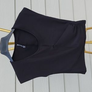 Athleta black wrap top size m